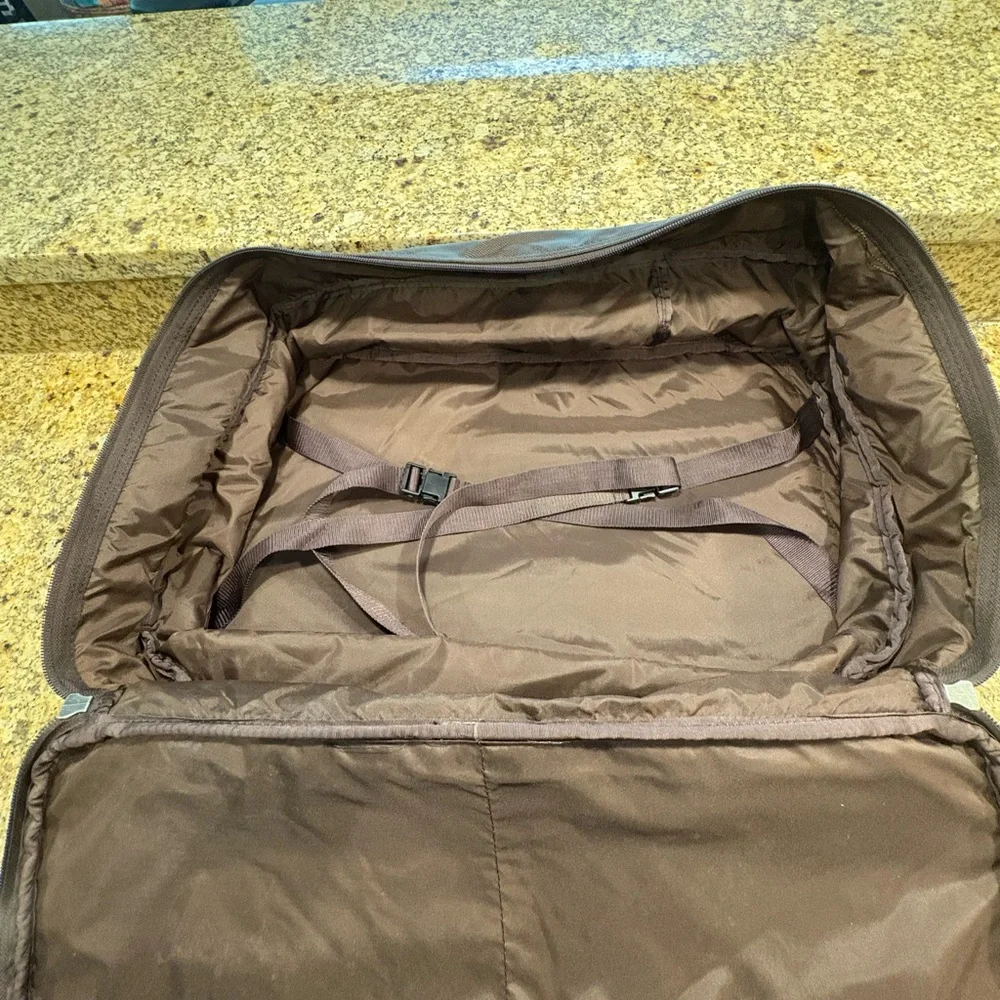 Tumi Vintage Brown Canvas Expandable Large Weekender Carry On Bag Travel 80-90s